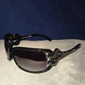 Jimmy Choo Black Sunglasses with Crystal Accents